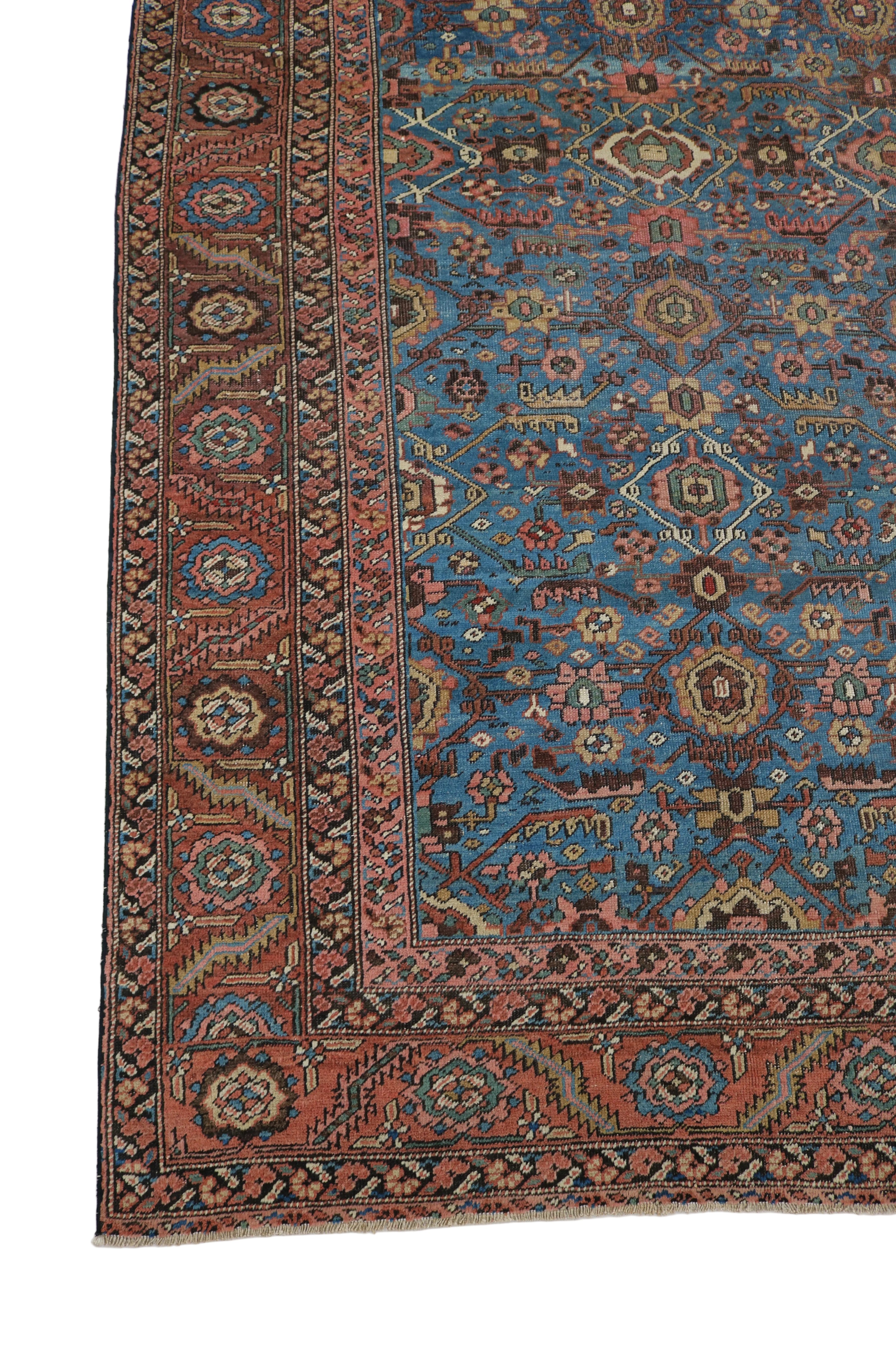Antique Persian Bakshayesh Carpet, 402 × 260 cm, Circa 1880