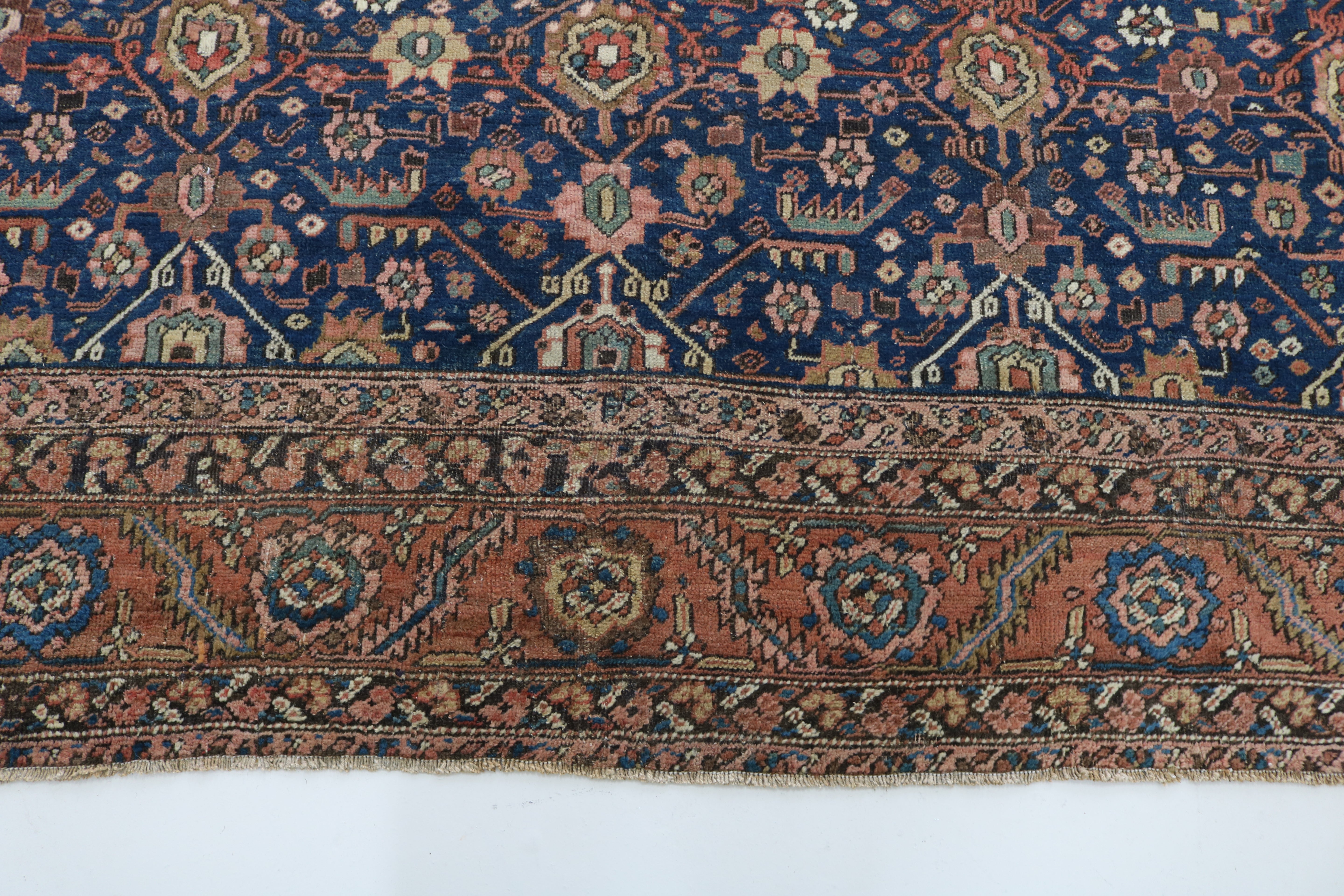 Antique Persian Bakshayesh Carpet, 402 × 260 cm, Circa 1880