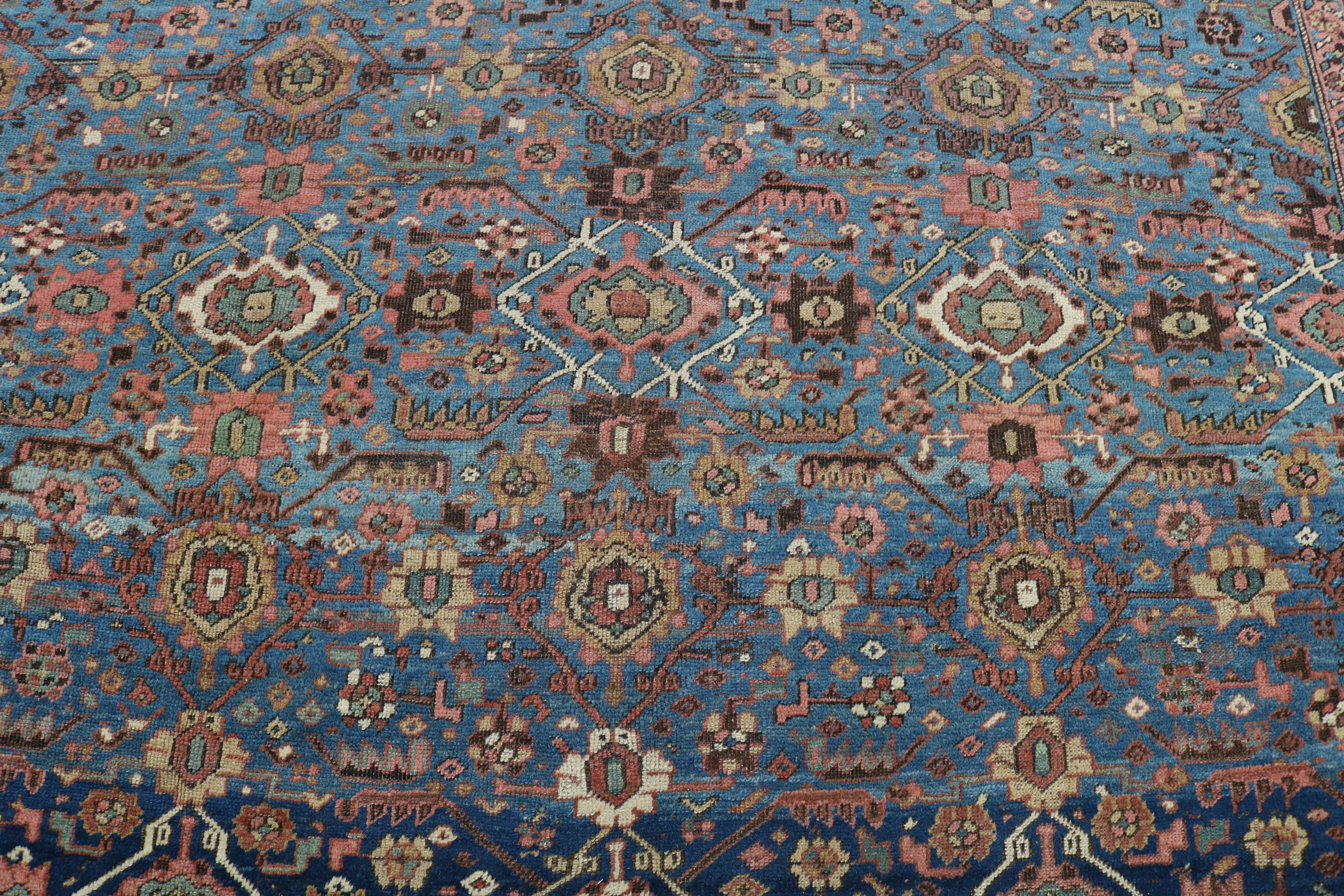 Antique Persian Bakshayesh Carpet, 402 × 260 cm, Circa 1880