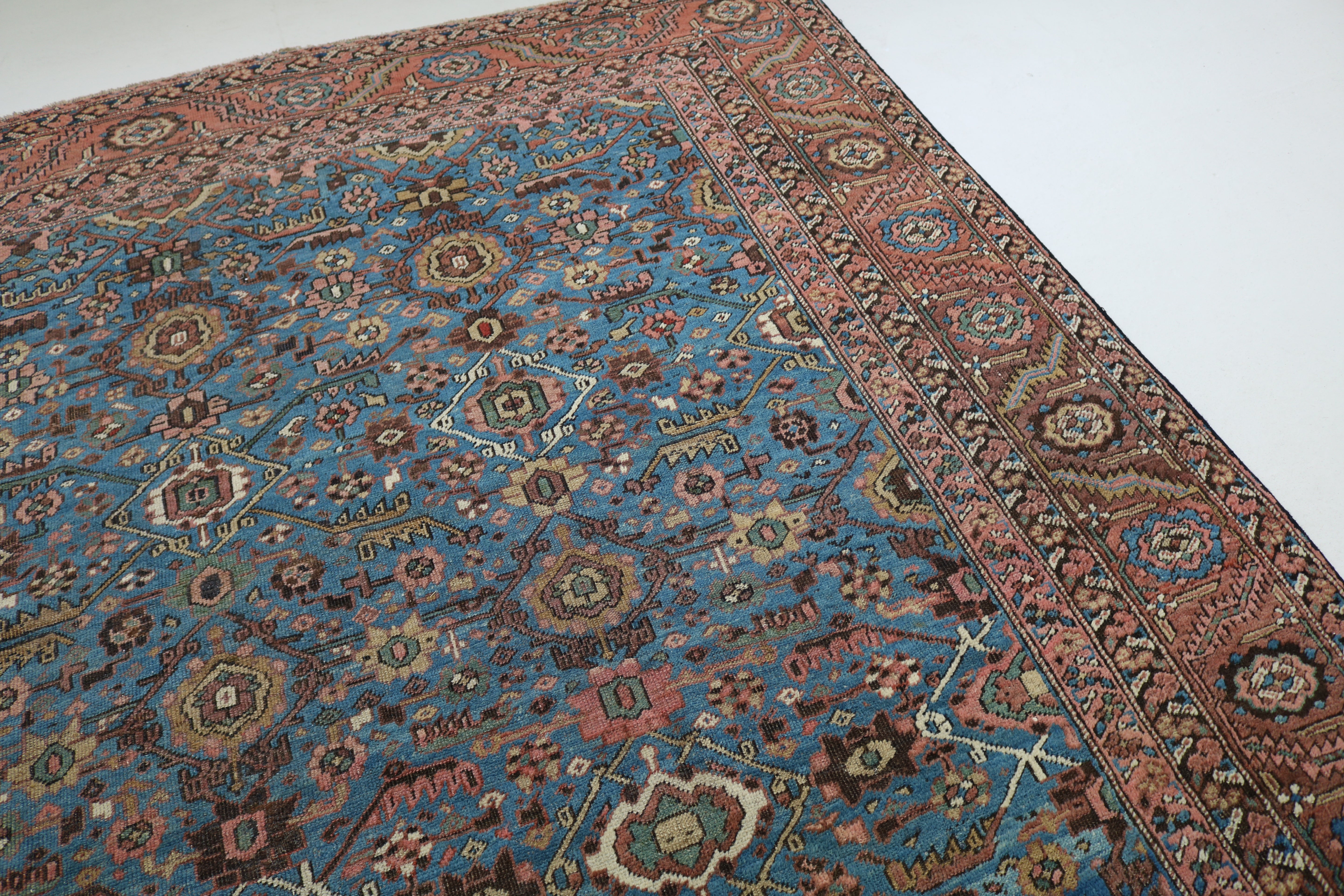 Antique Persian Bakshayesh Carpet, 402 × 260 cm, Circa 1880