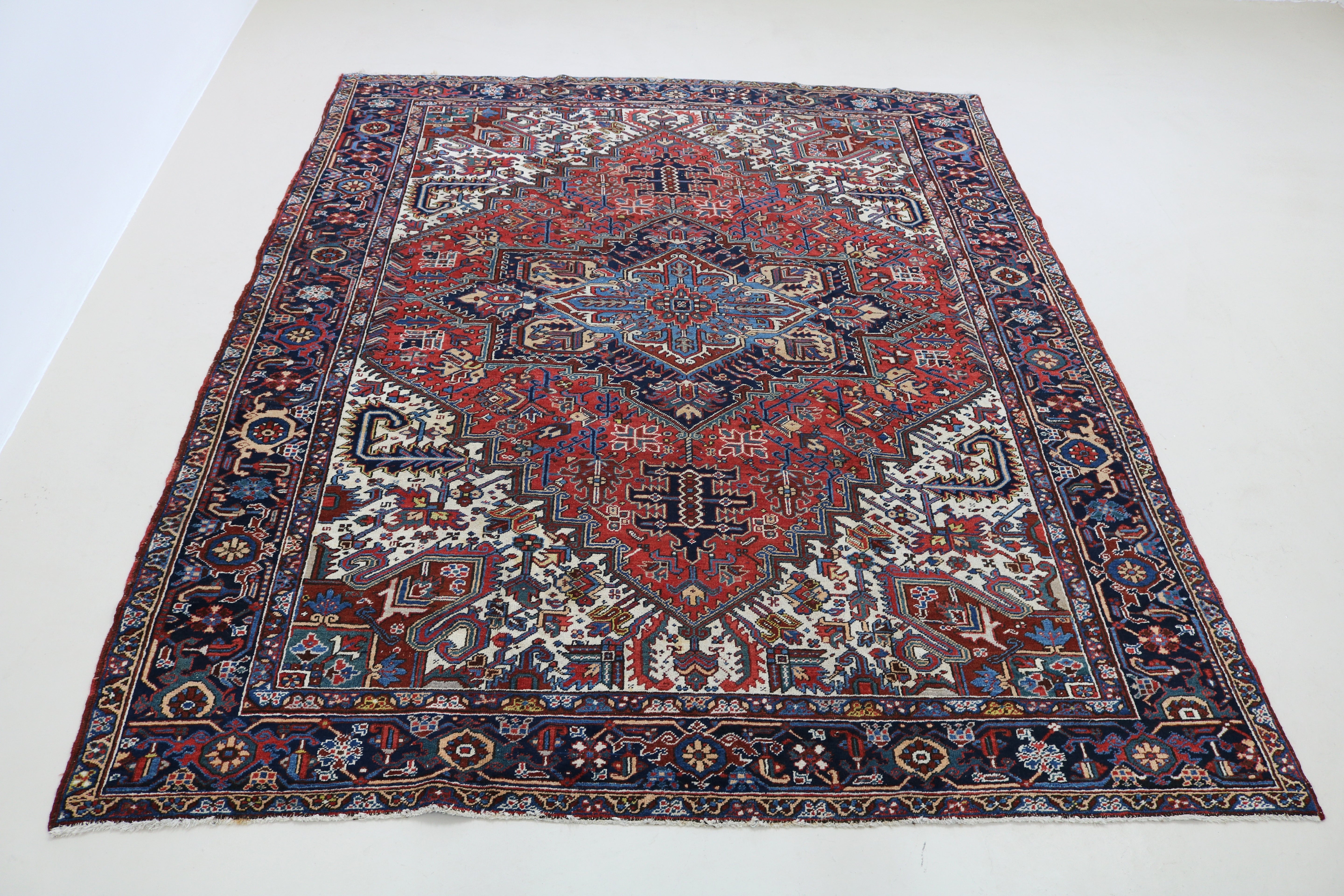 Antique Persian Heriz Carpet, 312 × 251 cm, Circa 1930
