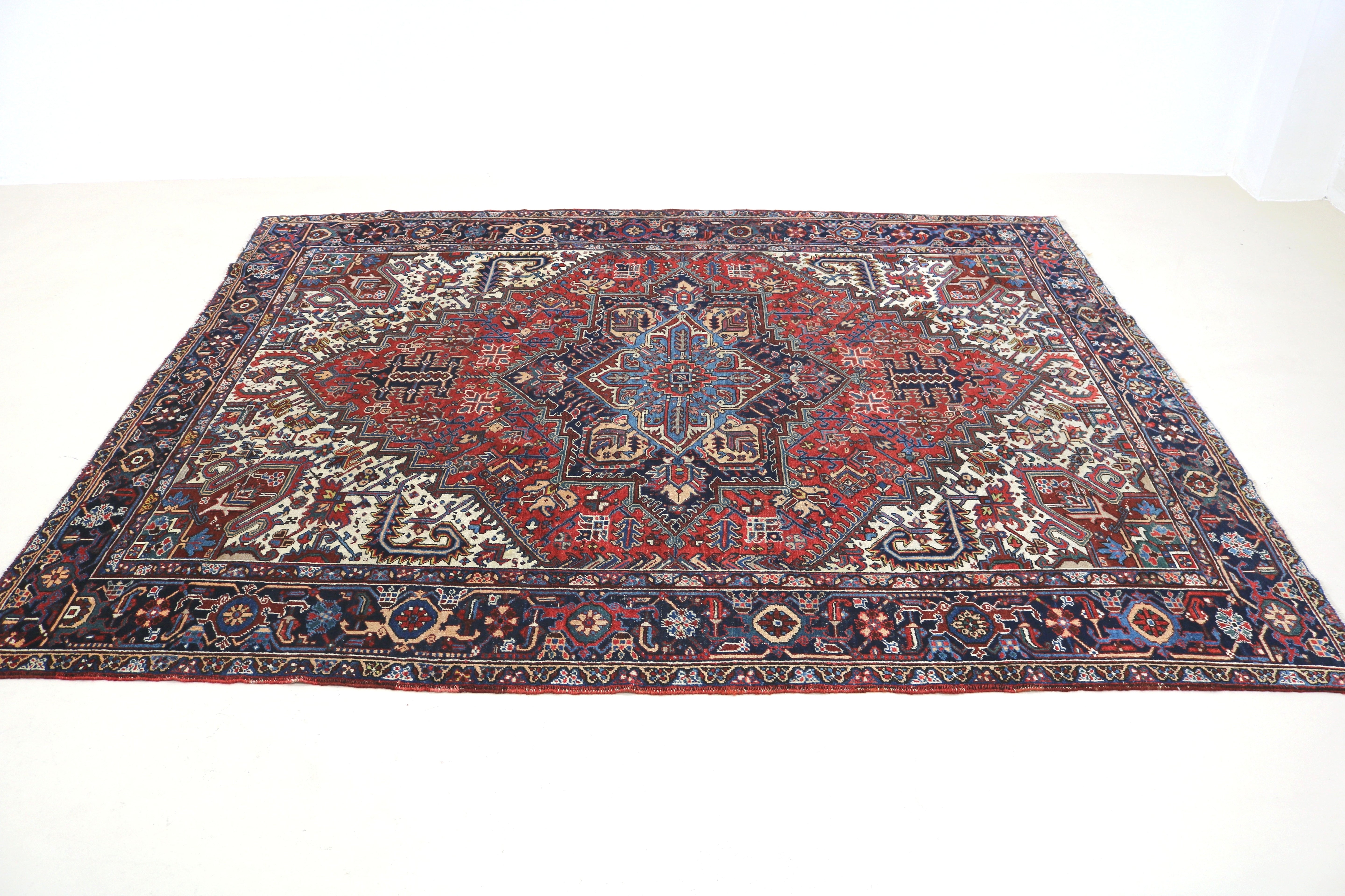 Antique Persian Heriz Carpet, 312 × 251 cm, Circa 1930