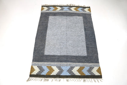 Vintage Swedish Kilim Rug, 235x161 cm (circa 1950s–1960s)