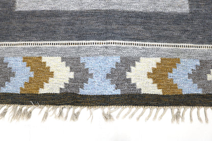 Vintage Swedish Kilim Rug, 235x161 cm (circa 1950s–1960s)