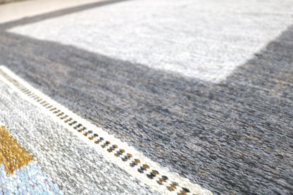 Vintage Swedish Kilim Rug, 235x161 cm (circa 1950s–1960s)