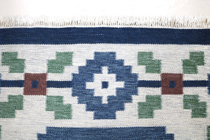 Vintage Swedish Kilim Rug, 235x168 cm (circa 1950s–1960s)