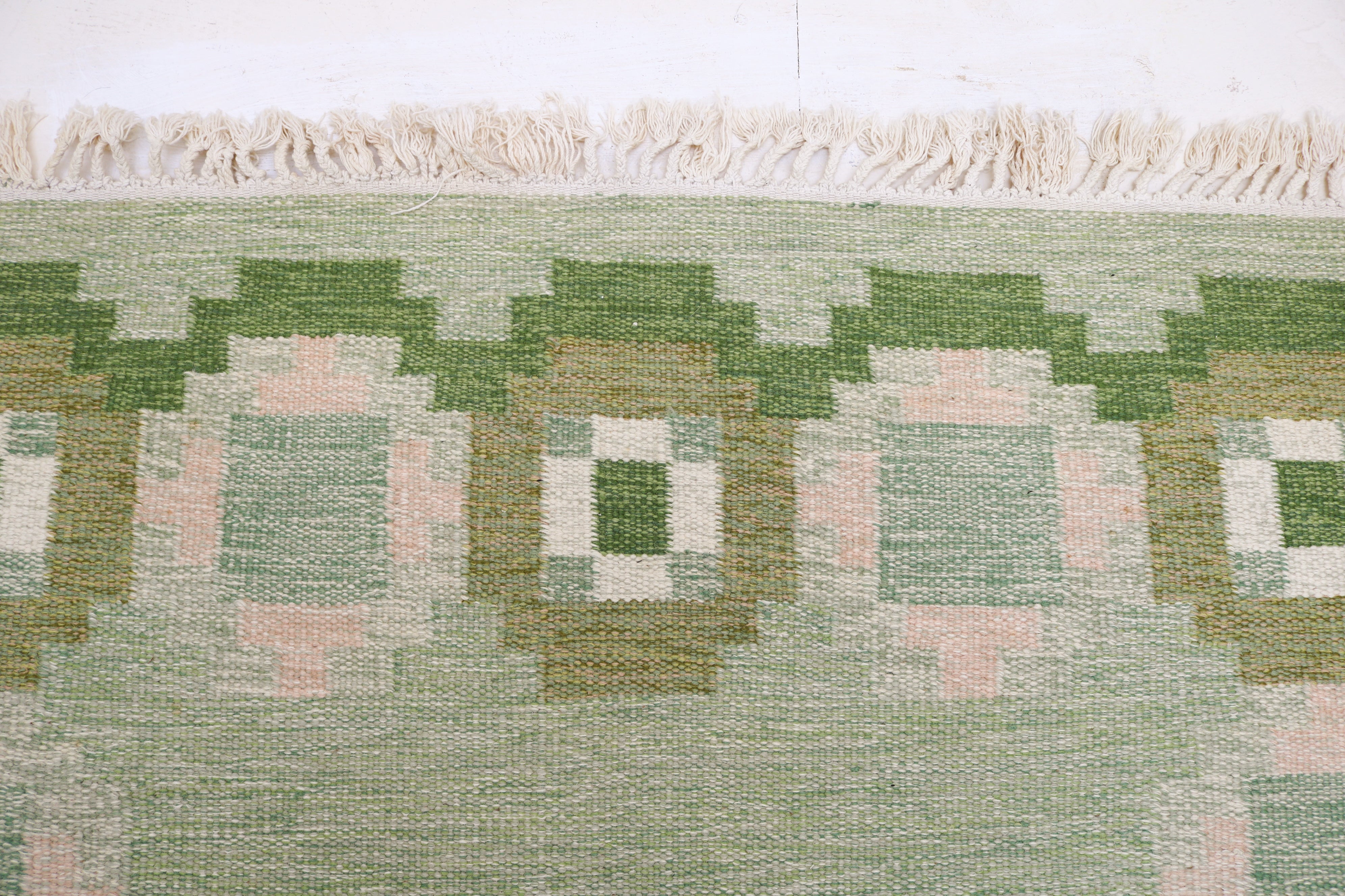 Vintage Swedish kilim rug 188 × 137 cm, handwoven wool Scandinavian flatweave 7