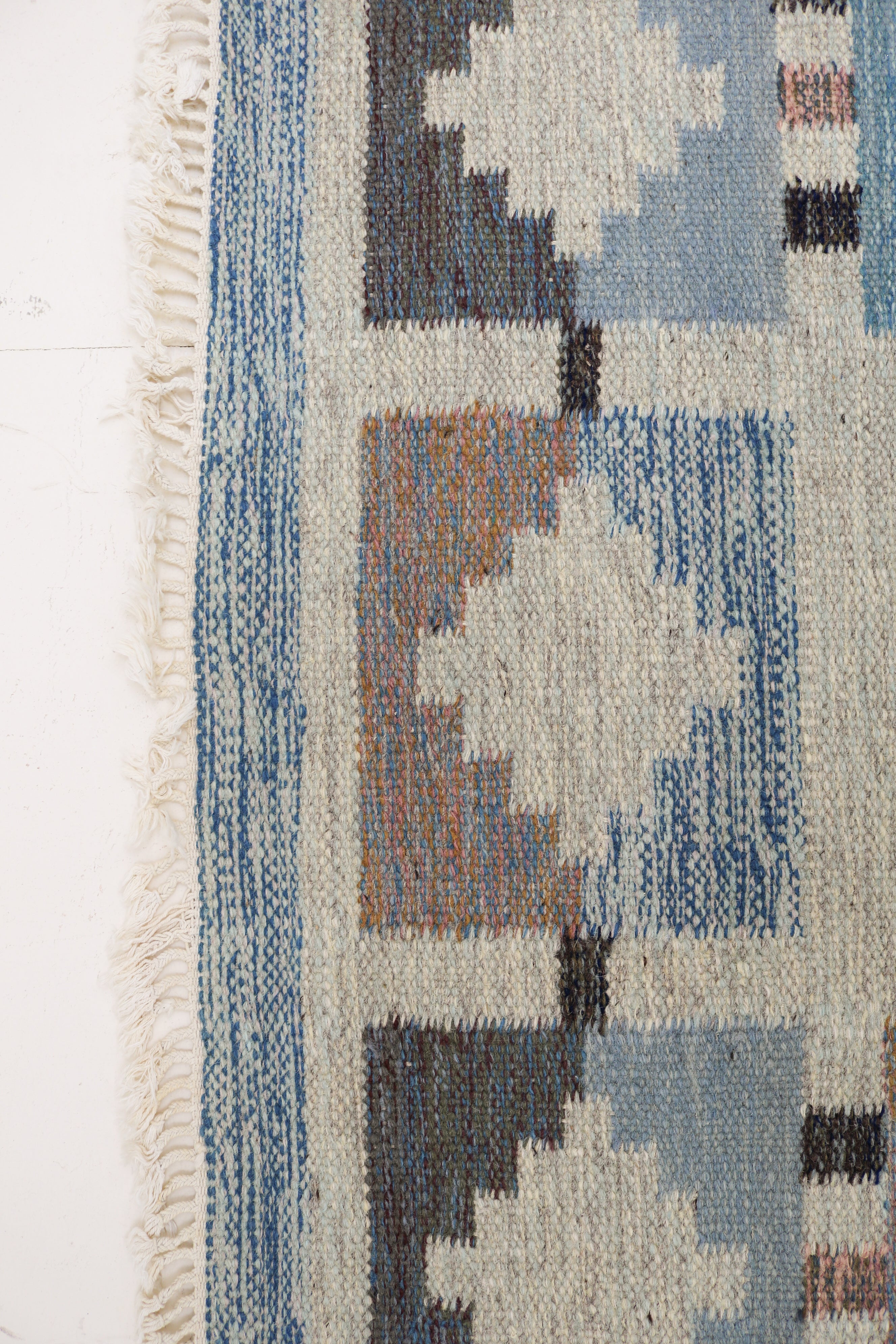 Vintage Swedish kilim rug 188 × 137 cm, handwoven wool Scandinavian flatweave 7