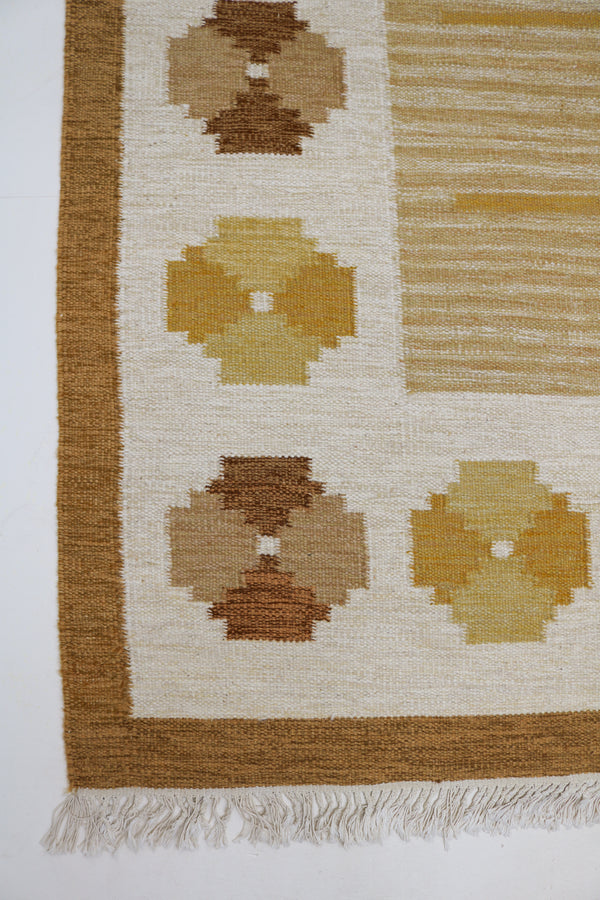 Large Vintage Swedish Kilim Rug, 290 × 200 cm (circa 1950s–1960s)