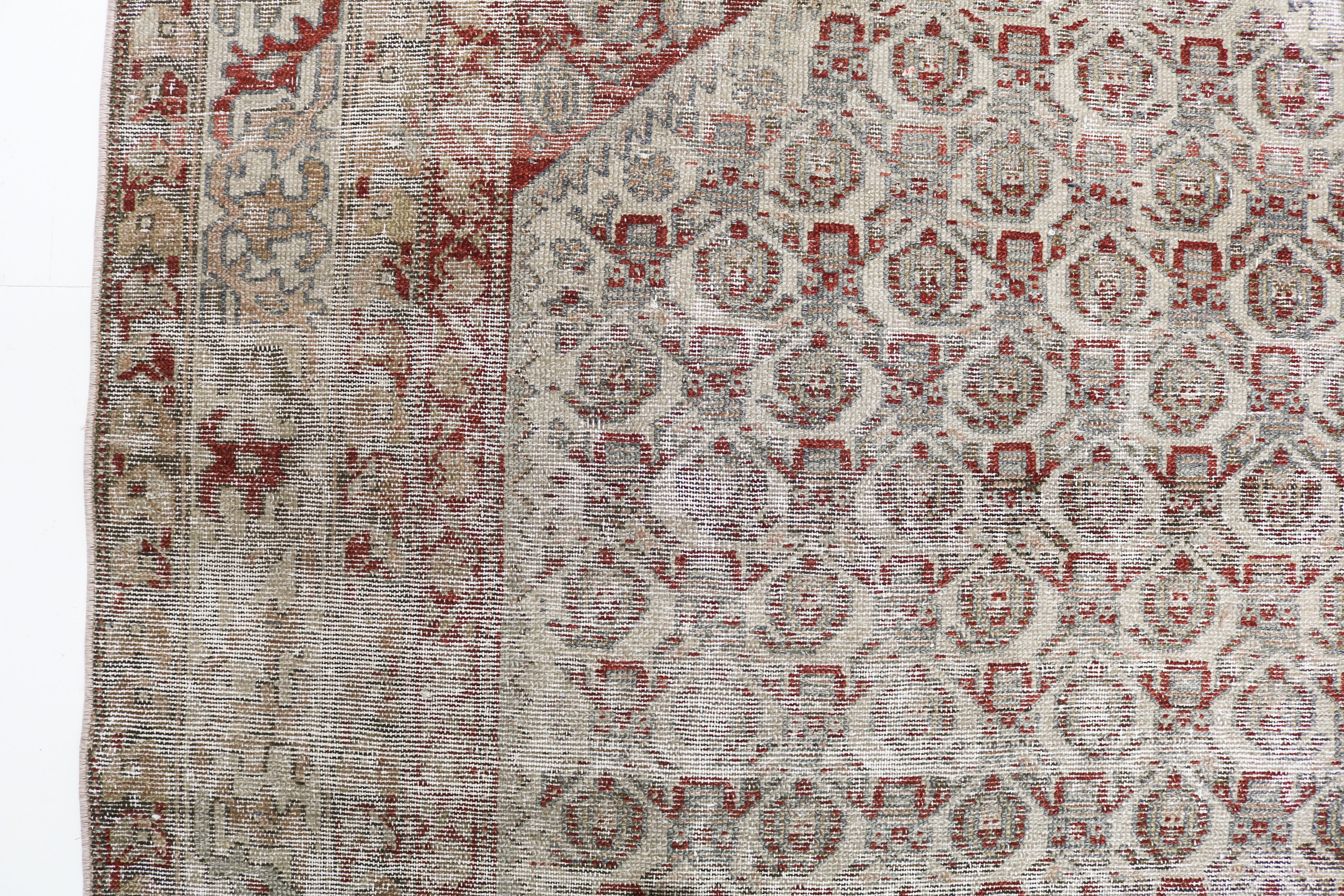 Hand-knotted antique Persian Malayer rug 190 × 141 cm with soft faded colours