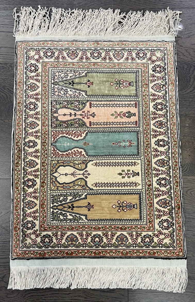 Turkish Saph Prayer Rug, 70 × 50 cm (Circa 1940s–1950s)