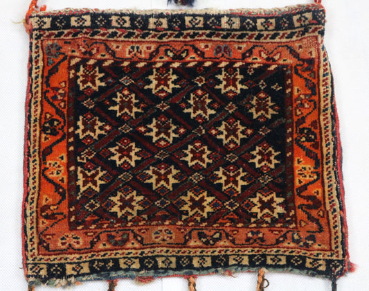 Antique Persian Qashqai small bag - Hakiemie Rug Gallery