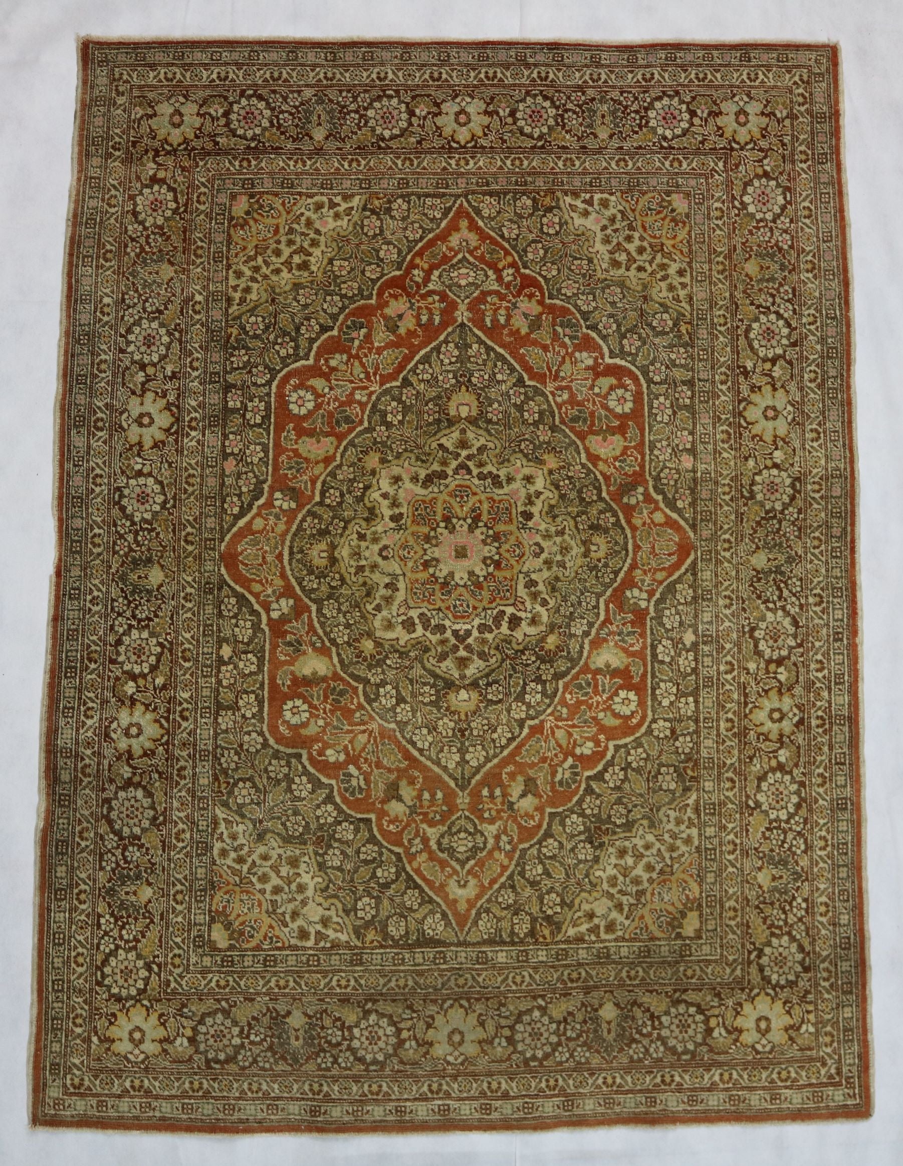 Wonderful Old Antique Haj-Jalili Tabriz rug - Hakiemie Rug Gallery