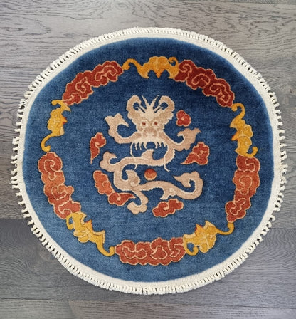 Antique Chinese circle rug - Hakiemie Rug Gallery