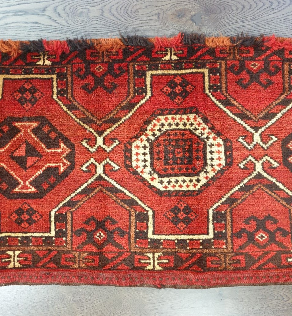 Amazing handmade antique Turkmen Ersari Torba - Hakiemie Rug Gallery