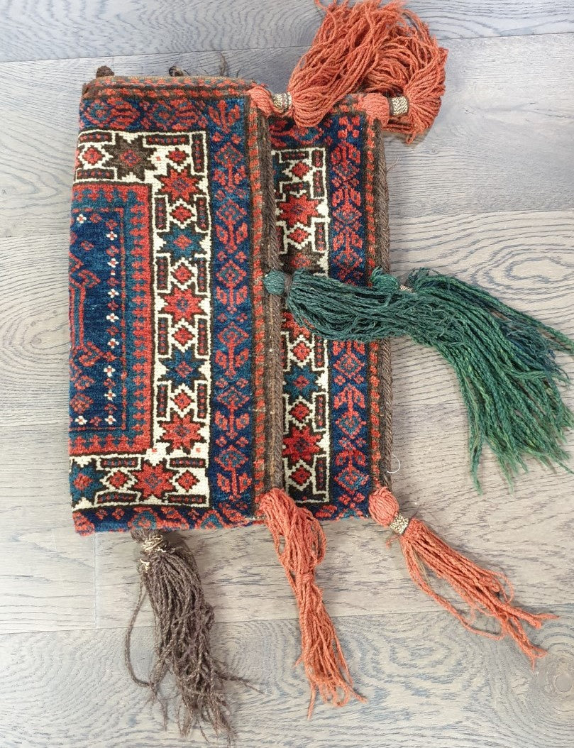 Beautiful old antique decorative Balauch bag - Hakiemie Rug Gallery