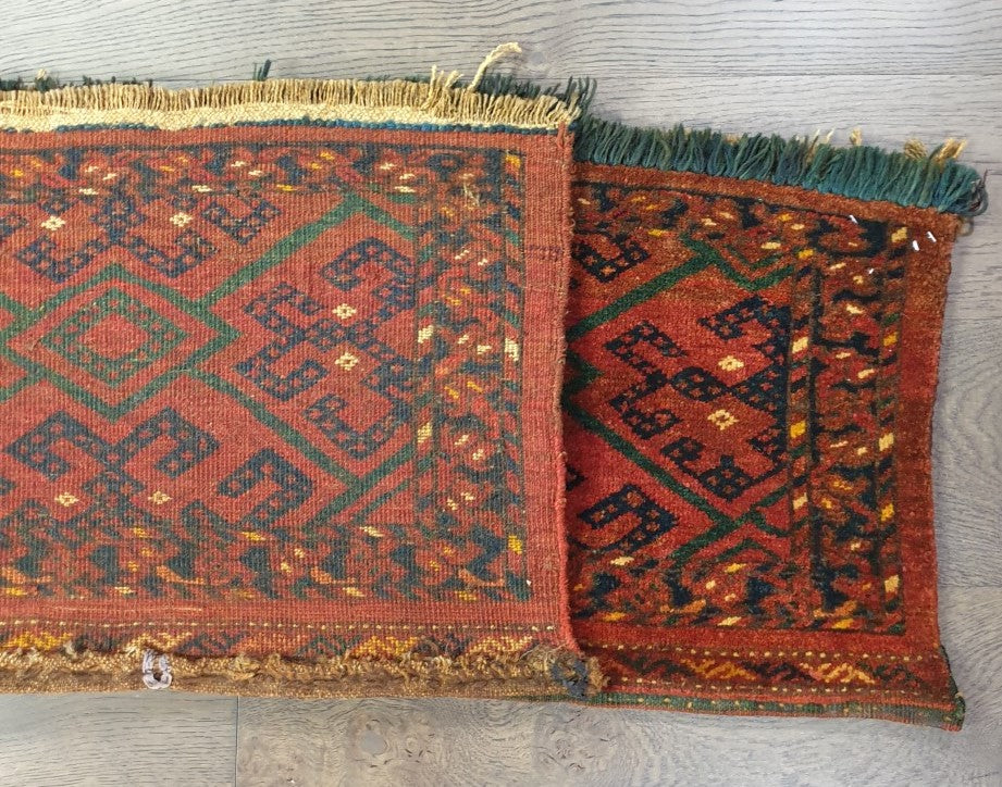 Amazing old antique Turkmen Ersari Torba - Hakiemie Rug Gallery