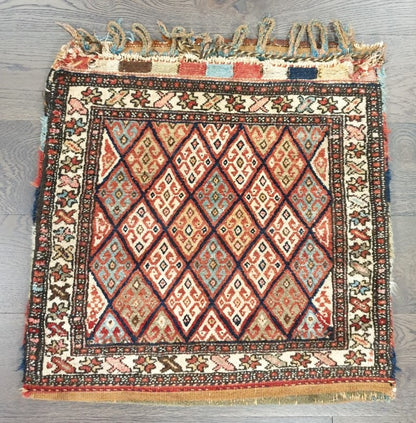 Amazing old antique decorative Kurdish Jaff bag - Hakiemie Rug Gallery