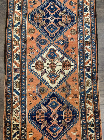 Wonderful antique Handmade Heriz Karaja Runner - Hakiemie Rug Gallery