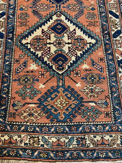Wonderful antique Handmade Heriz Karaja Runner - Hakiemie Rug Gallery