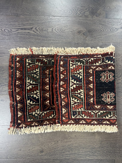 Amazing old antique Veramin Mafrash rug - Hakiemie Rug Gallery