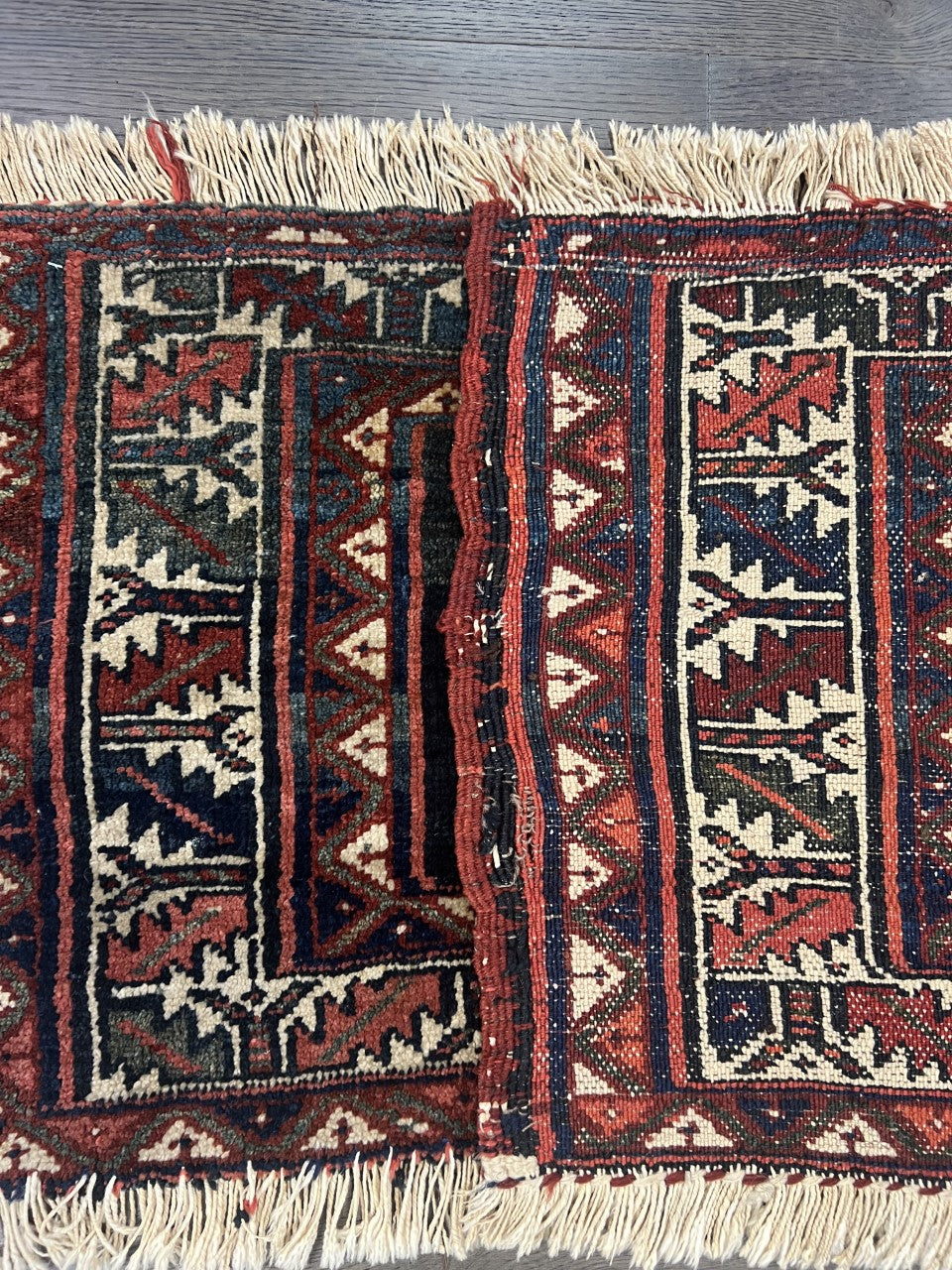 Amazing old antique Veramin Mafrash rug - Hakiemie Rug Gallery