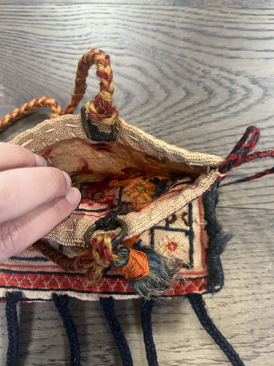 Stunning Old Antique Handmade Verneh Shasavan bag - Hakiemie Rug Gallery