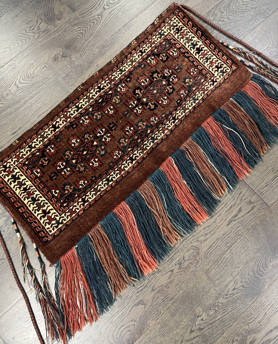 Amazing old antique Turkmen Yomut Torba - Hakiemie Rug Gallery