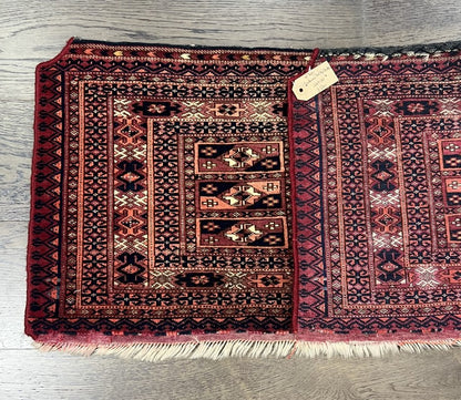 Amazing antique handmade Turkmen Tekke Torba - Hakiemie Rug Gallery