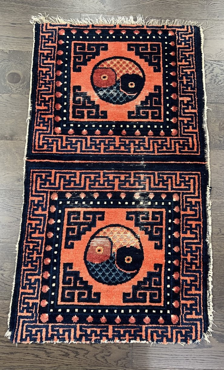 Amazing Old Antique Chinese mat - Hakiemie Rug Gallery