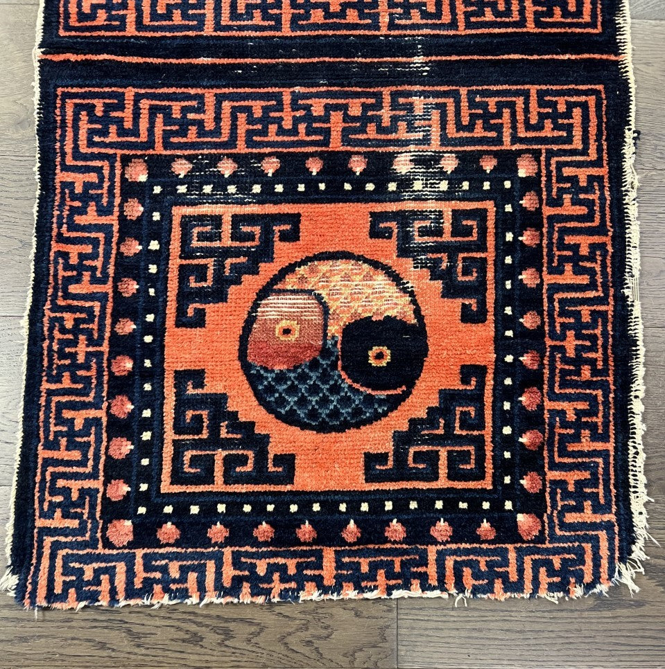 Amazing Old Antique Chinese mat - Hakiemie Rug Gallery
