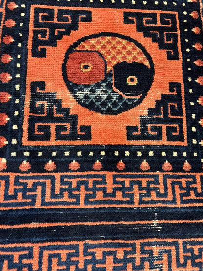 Amazing Old Antique Chinese mat - Hakiemie Rug Gallery