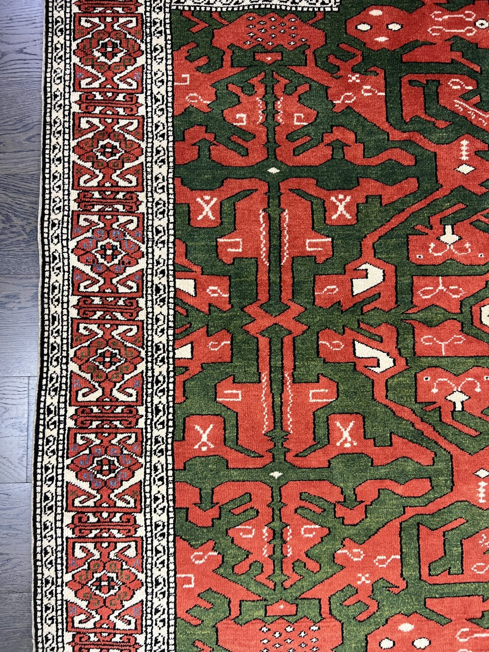 Beautiful vintage Handmade Caucasian Shirwan rug - Hakiemie Rug Gallery