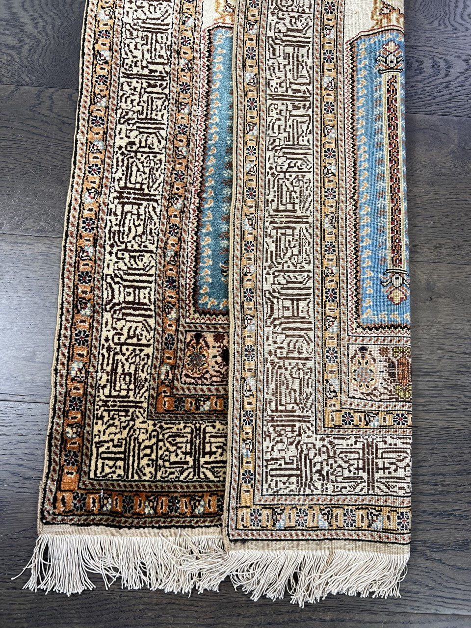Wonderful old decorative Turkish Kaisary silk rug - Hakiemie Rug Gallery
