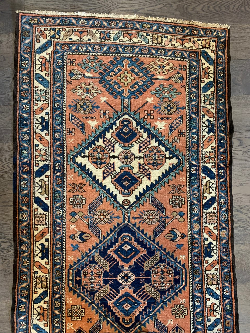 Wonderful antique Handmade Heriz Karaja Runner - Hakiemie Rug Gallery